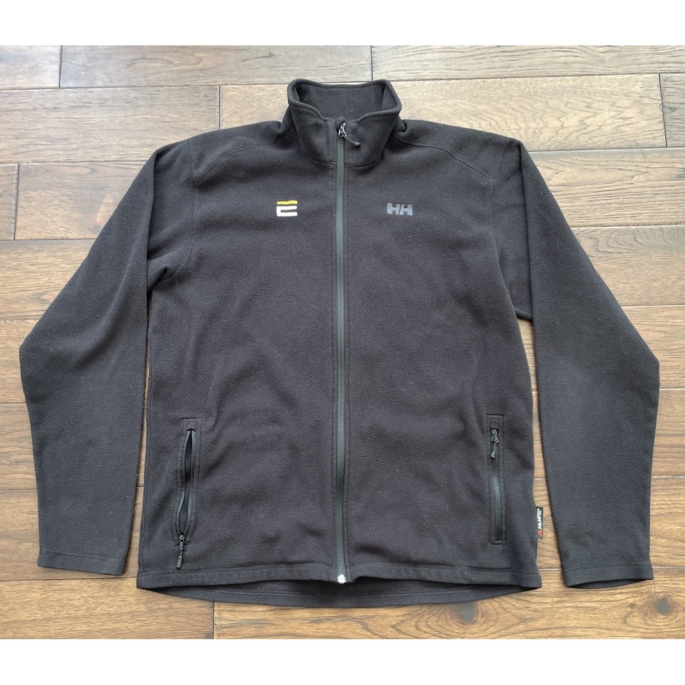 Helly Hansen Polartec Mens Sz XL Black Fleece Jacket. Hiking, Camping.